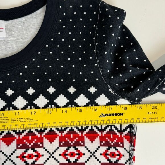 Hanna Andersson Organic Cotton Heritage Fairisle Black Pajama Top L - Picture 4 of 6